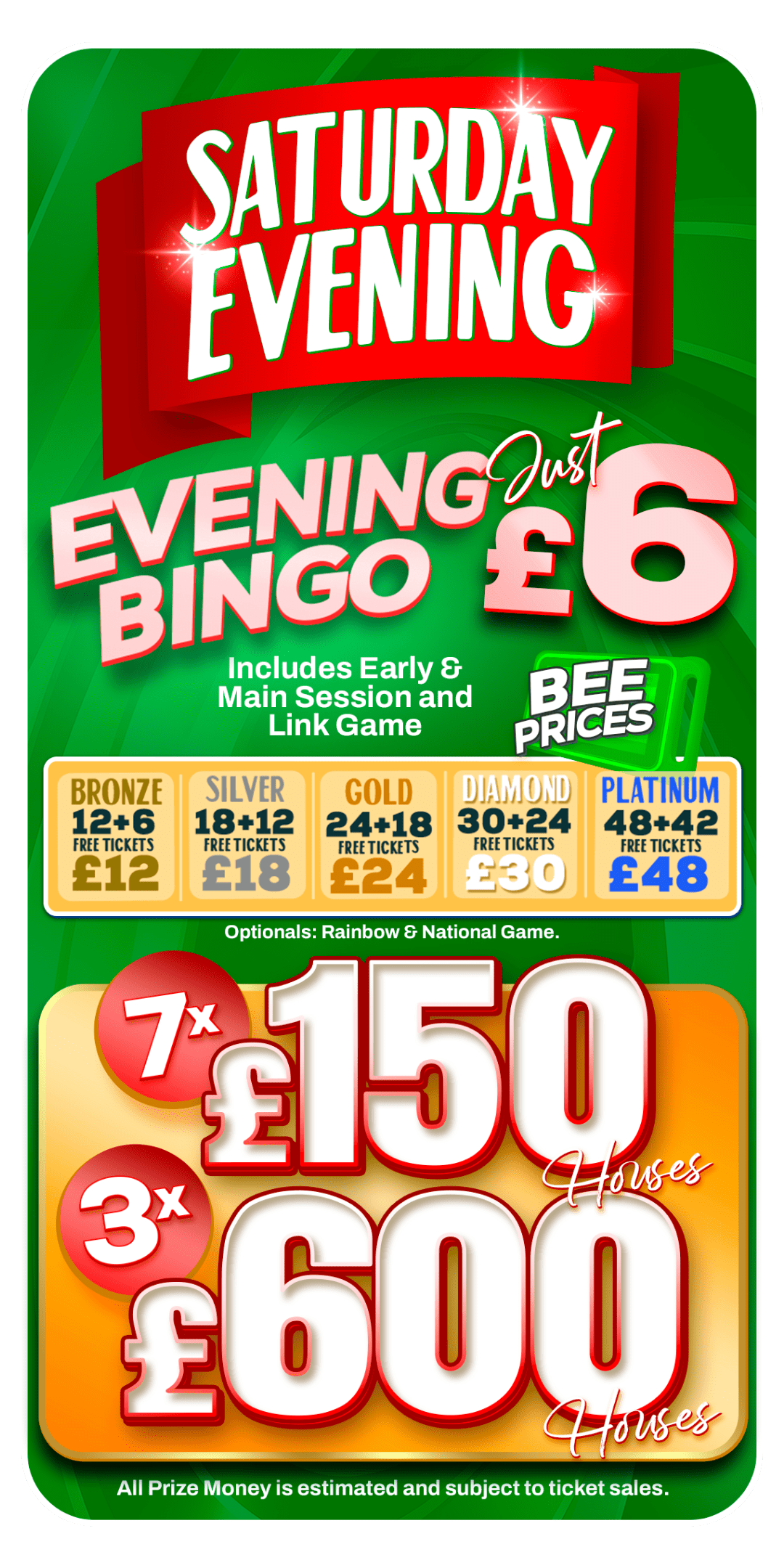 Saturday night bingo in Bedford